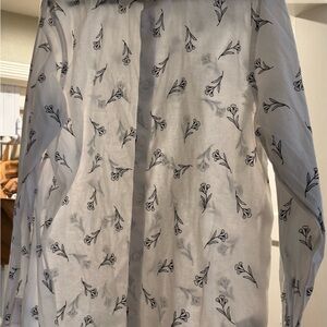 Express White Floral Men's Shirt Jacket